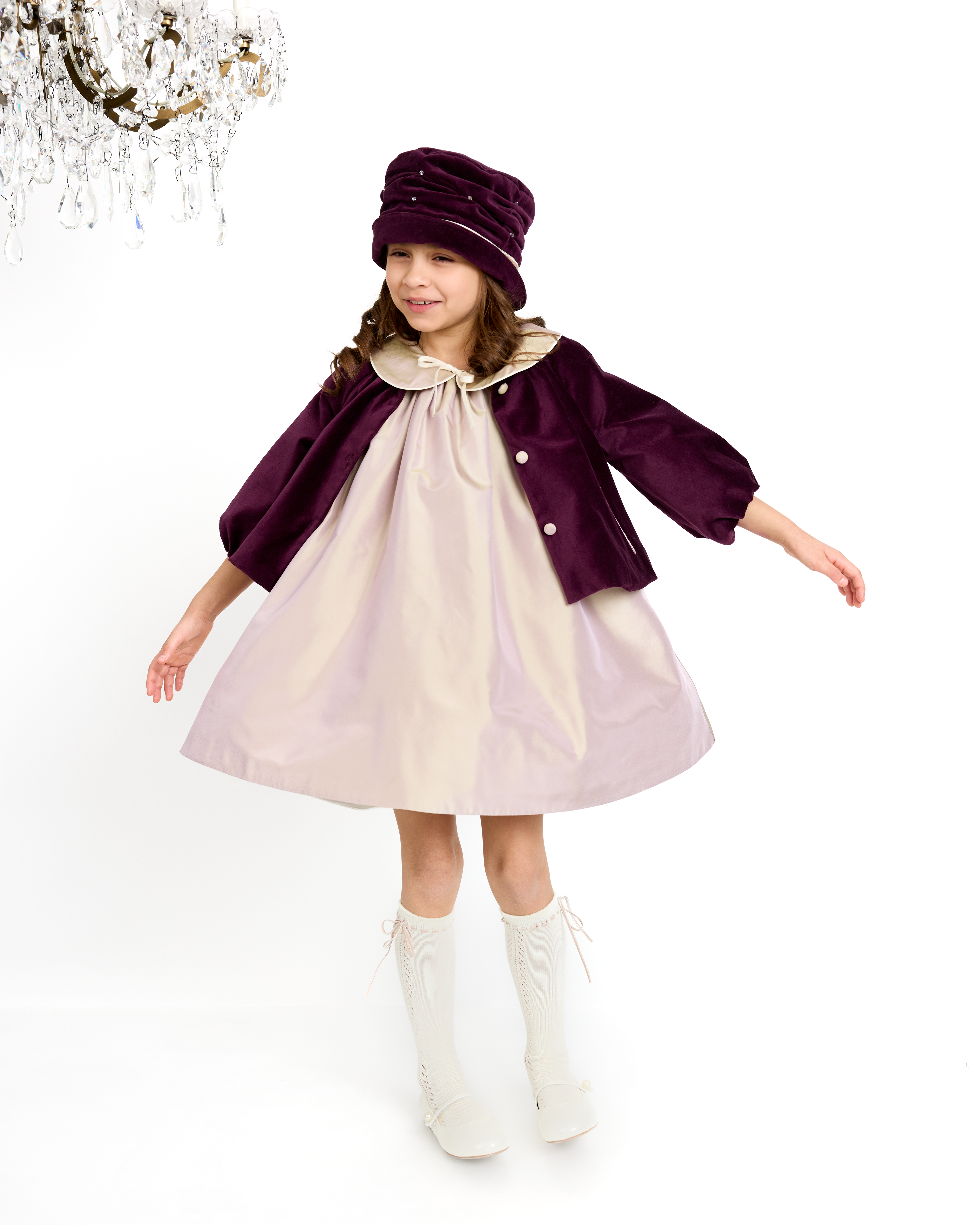 The Elsie Coat in Aubergine