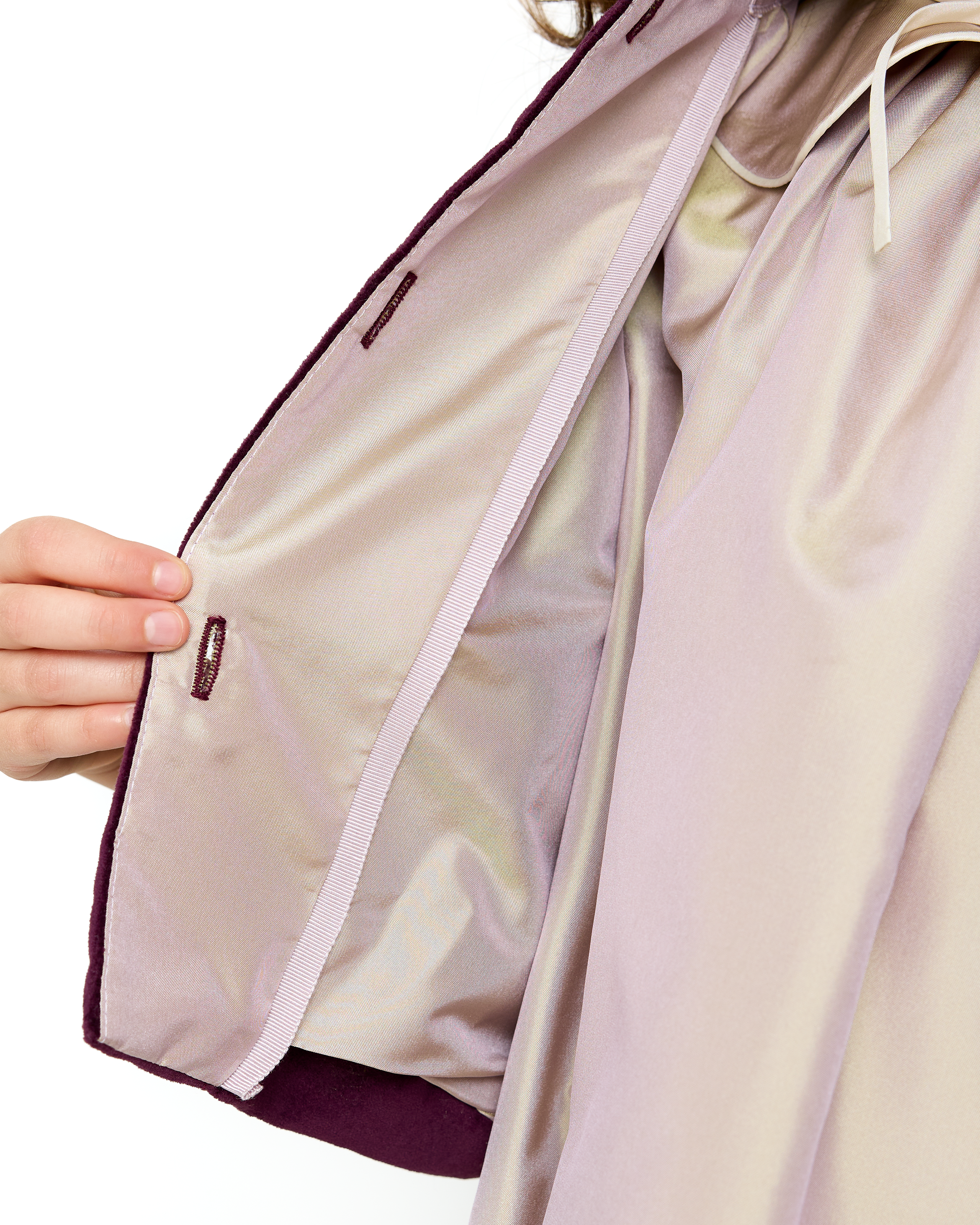 The Elsie Coat in Aubergine