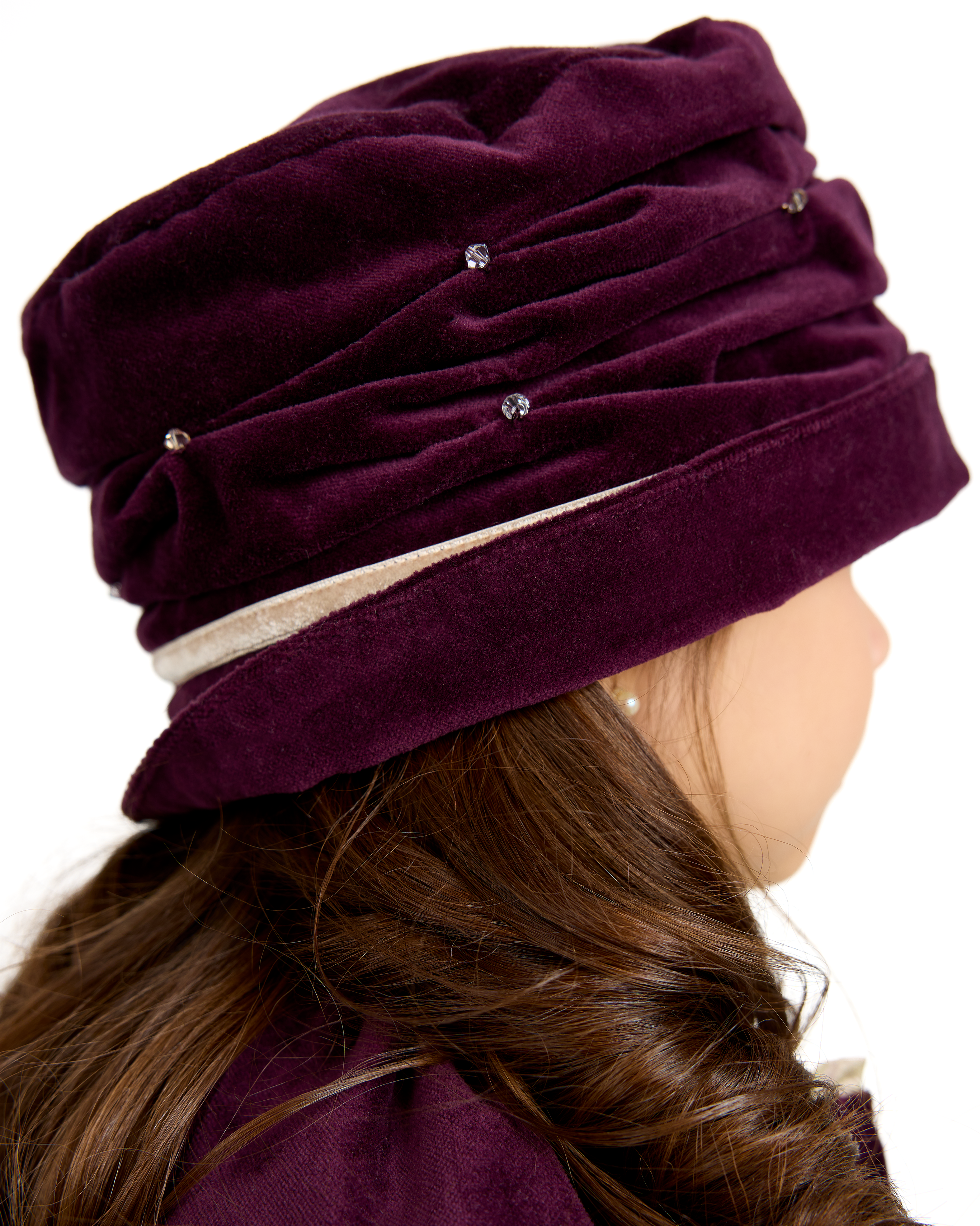The Duchess Hat in Aubergine