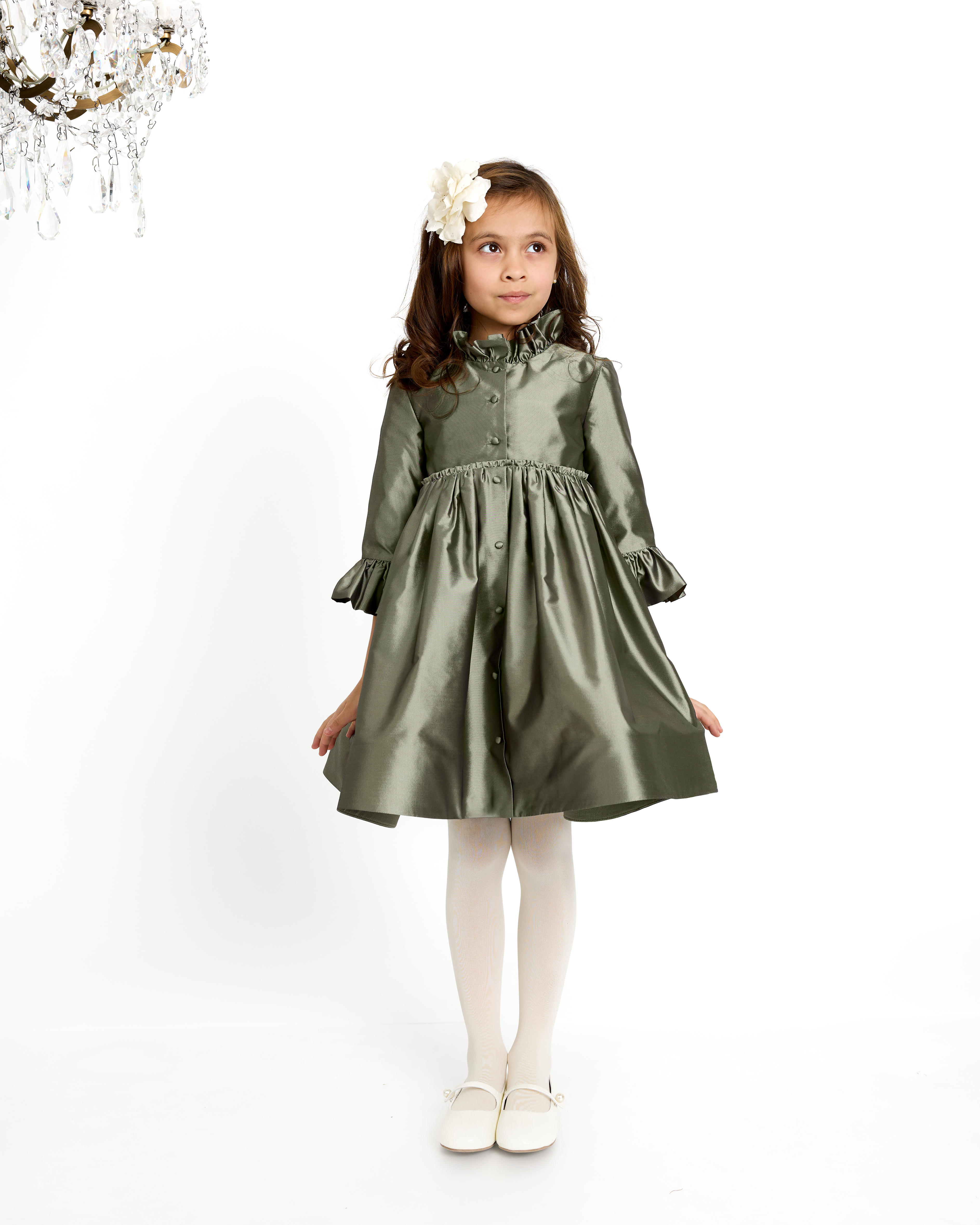 Silk Hair Flower in Pearled Ivory