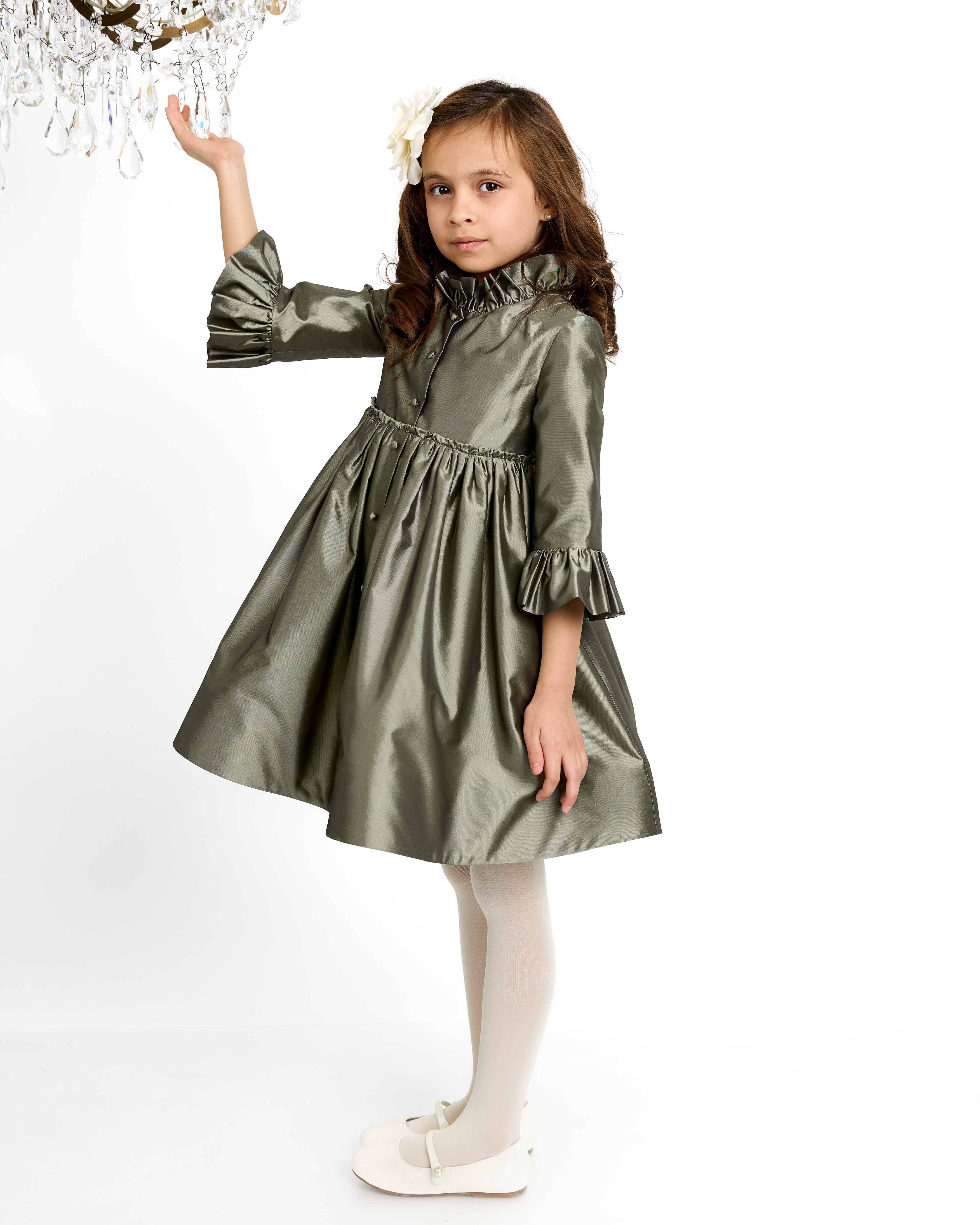 The Charlotte Dress in Deep Lichen