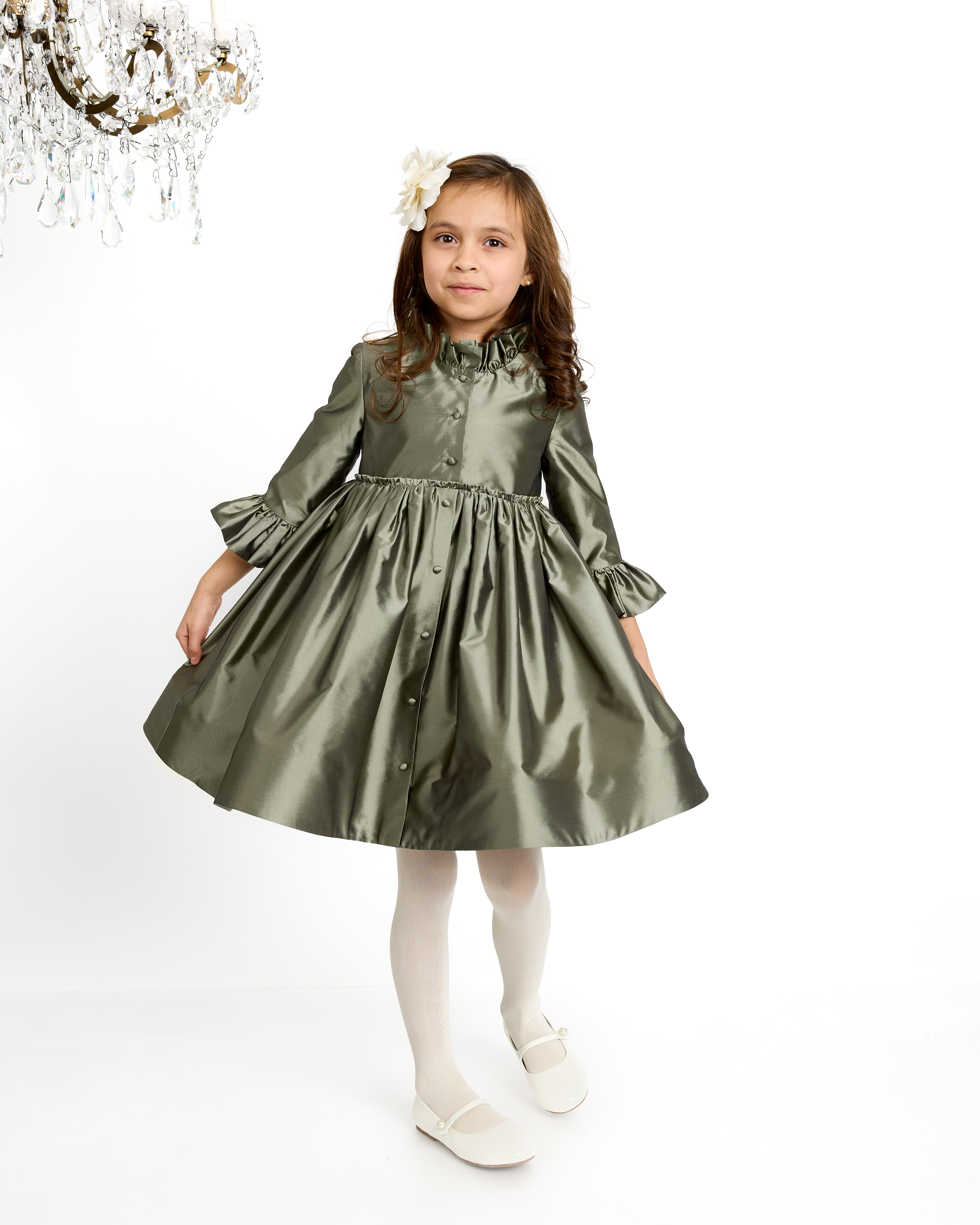 The Charlotte Dress in Deep Lichen