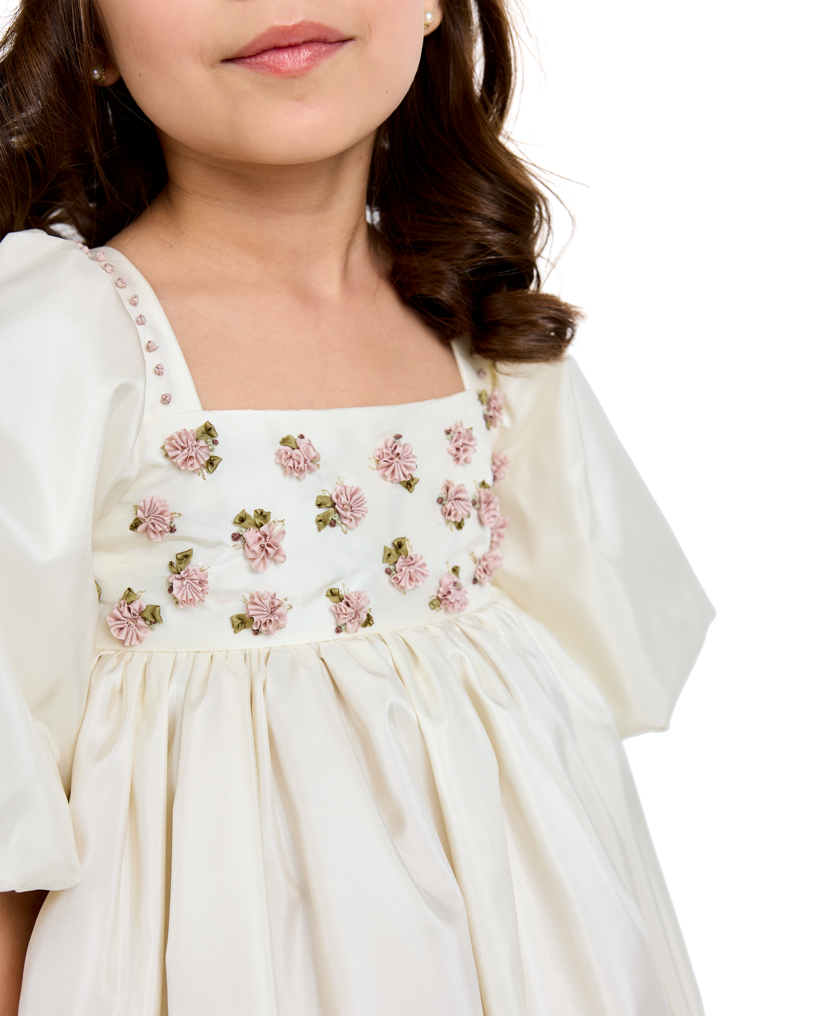 The Puff Dress in Pearled Ivory