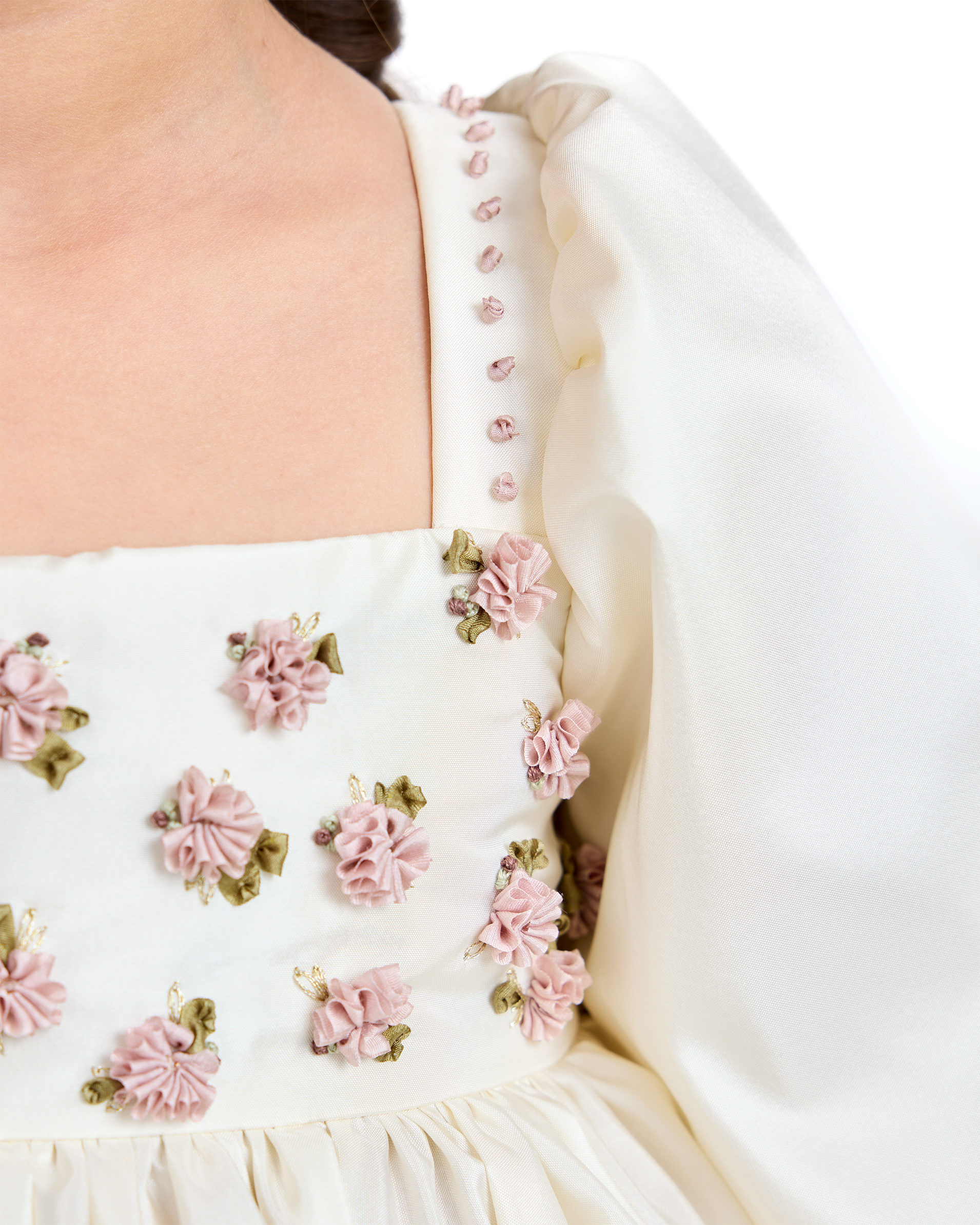 The Puff Dress in Pearled Ivory