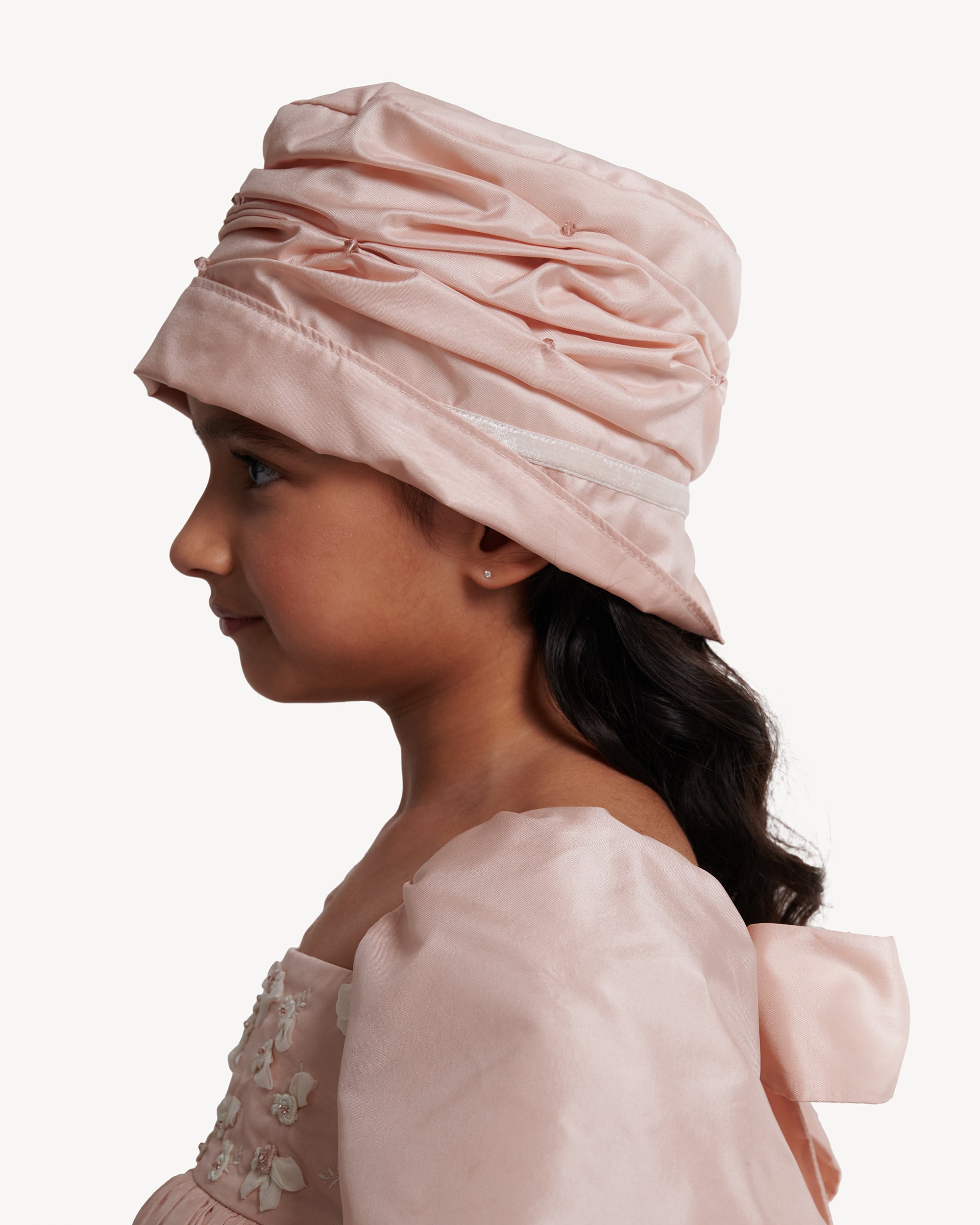 The Duchess Hat in Peach Bisque