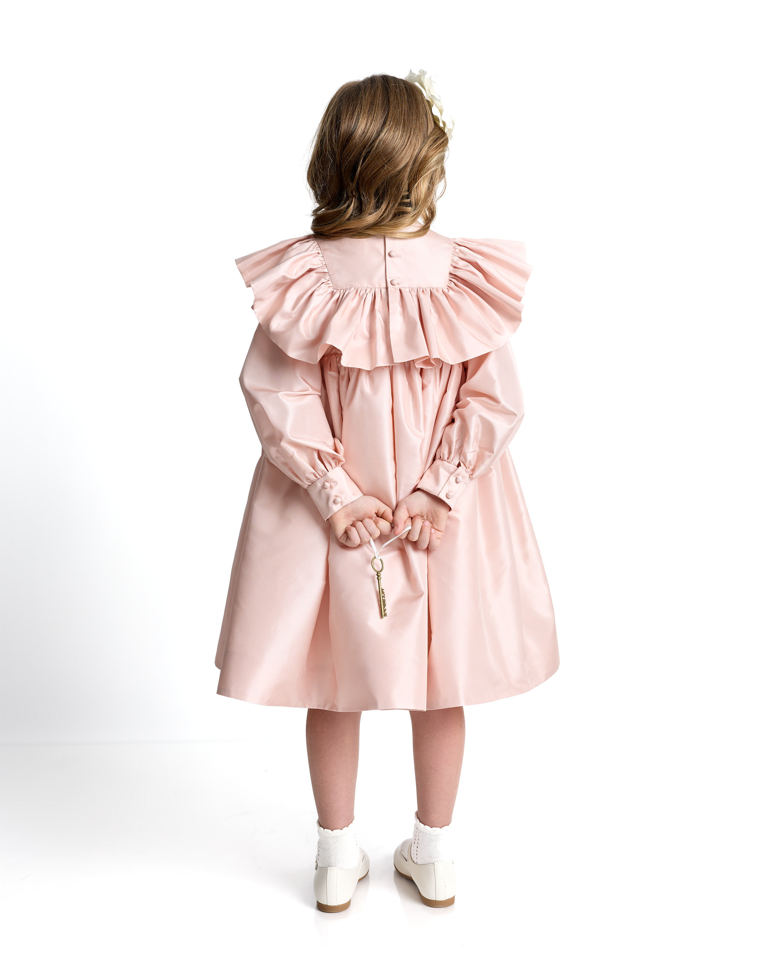 The Lennox Dress in Peach Bisque