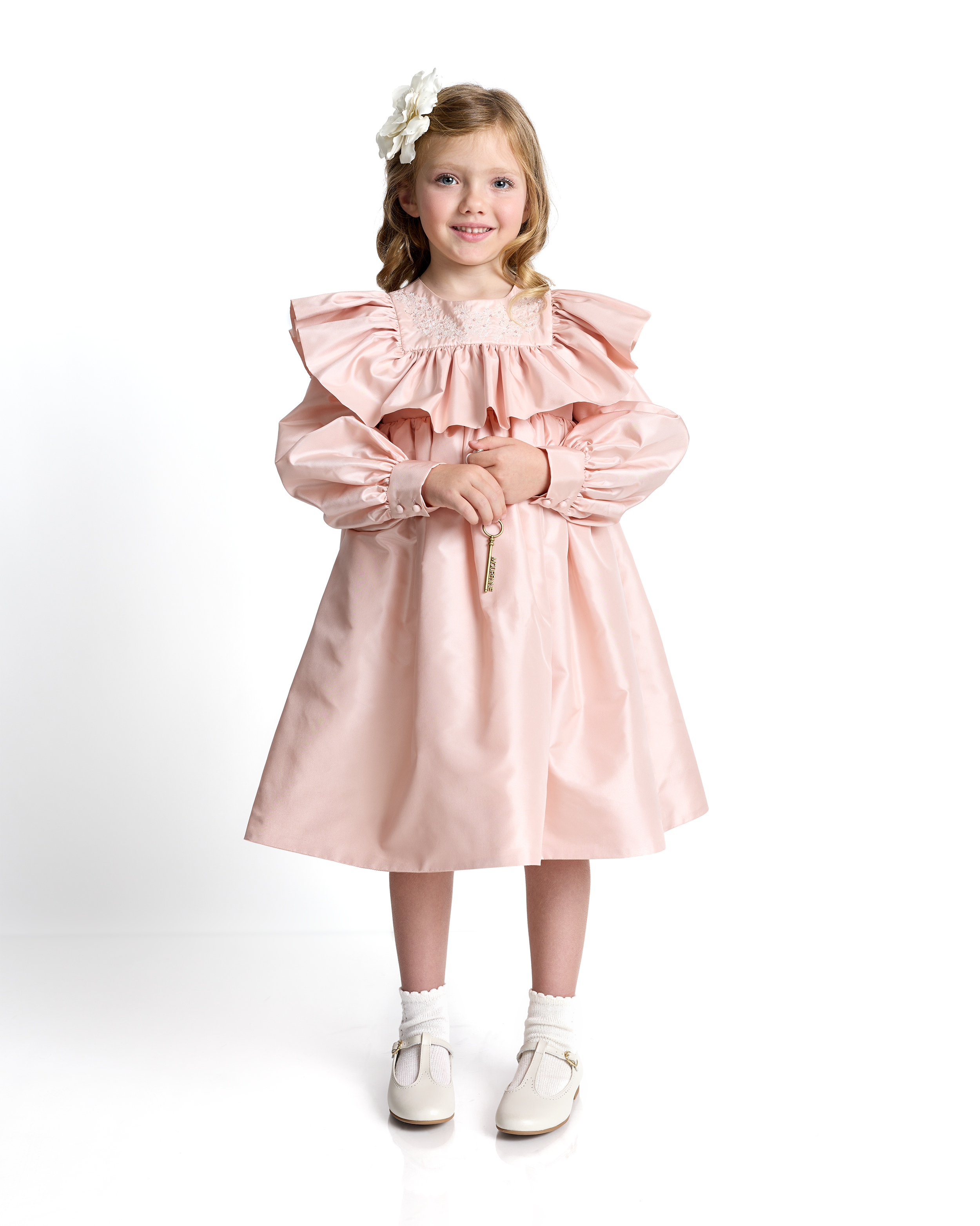 The Lennox Dress in Peach Bisque