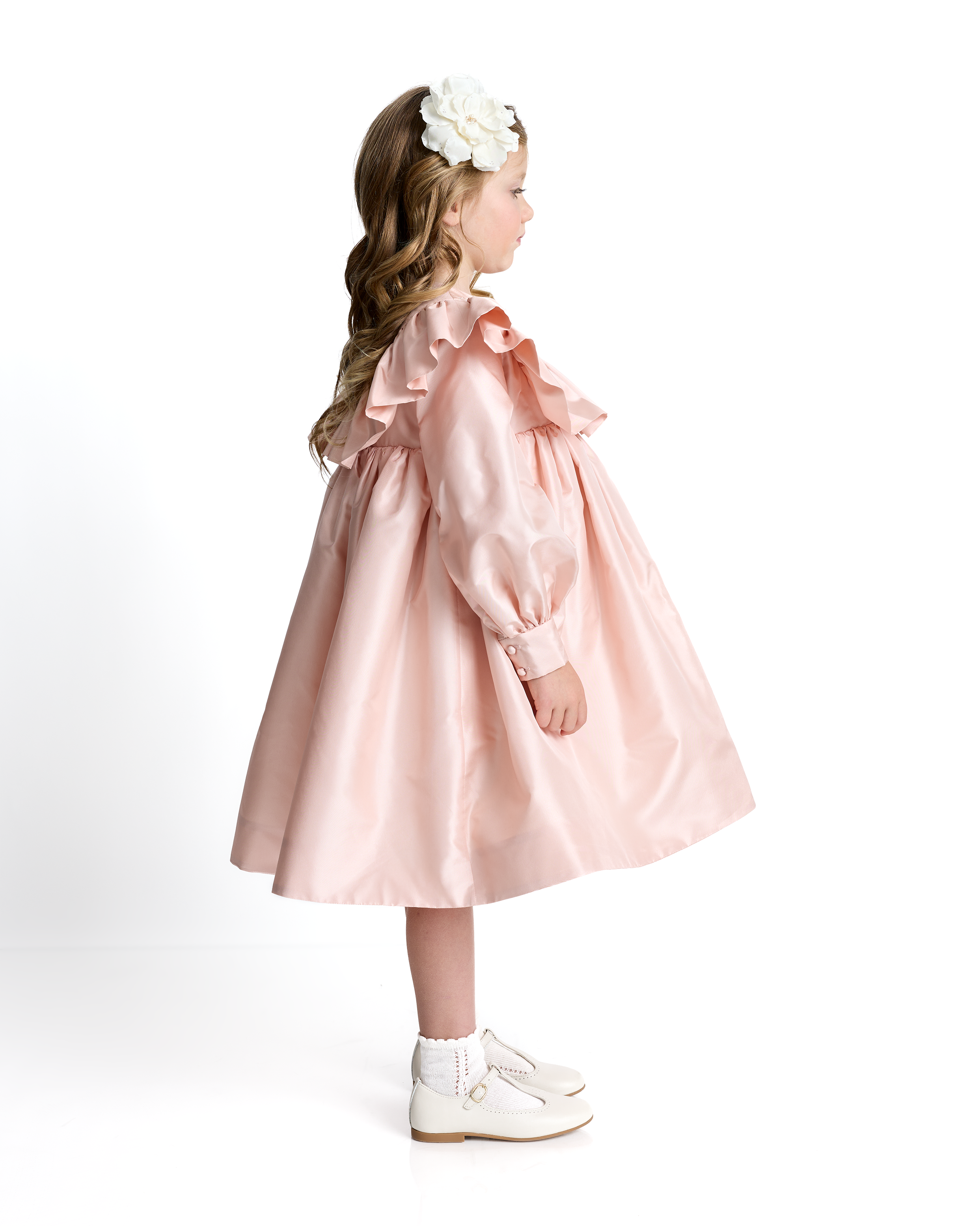 The Lennox Dress in Peach Bisque