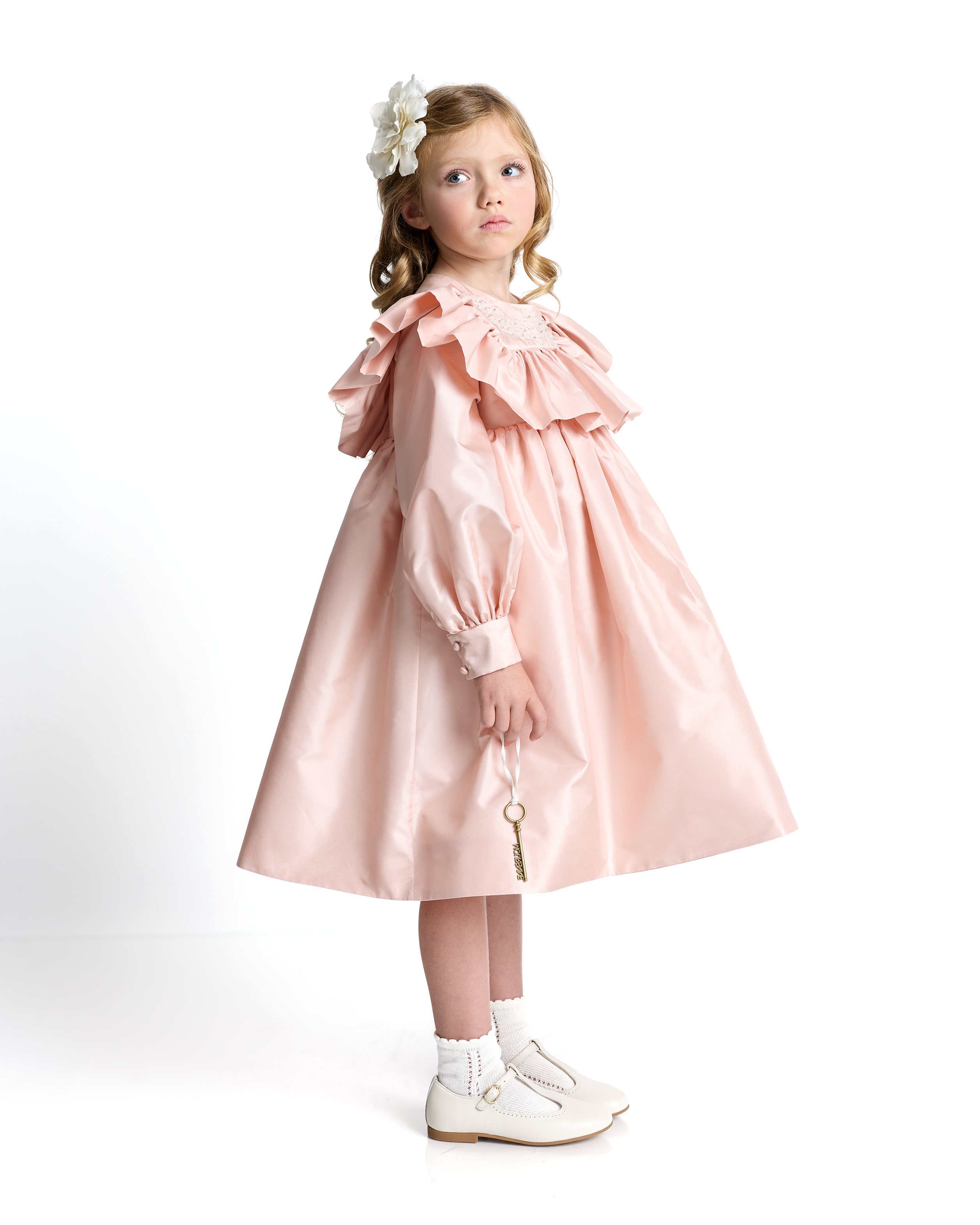 The Lennox Dress in Peach Bisque