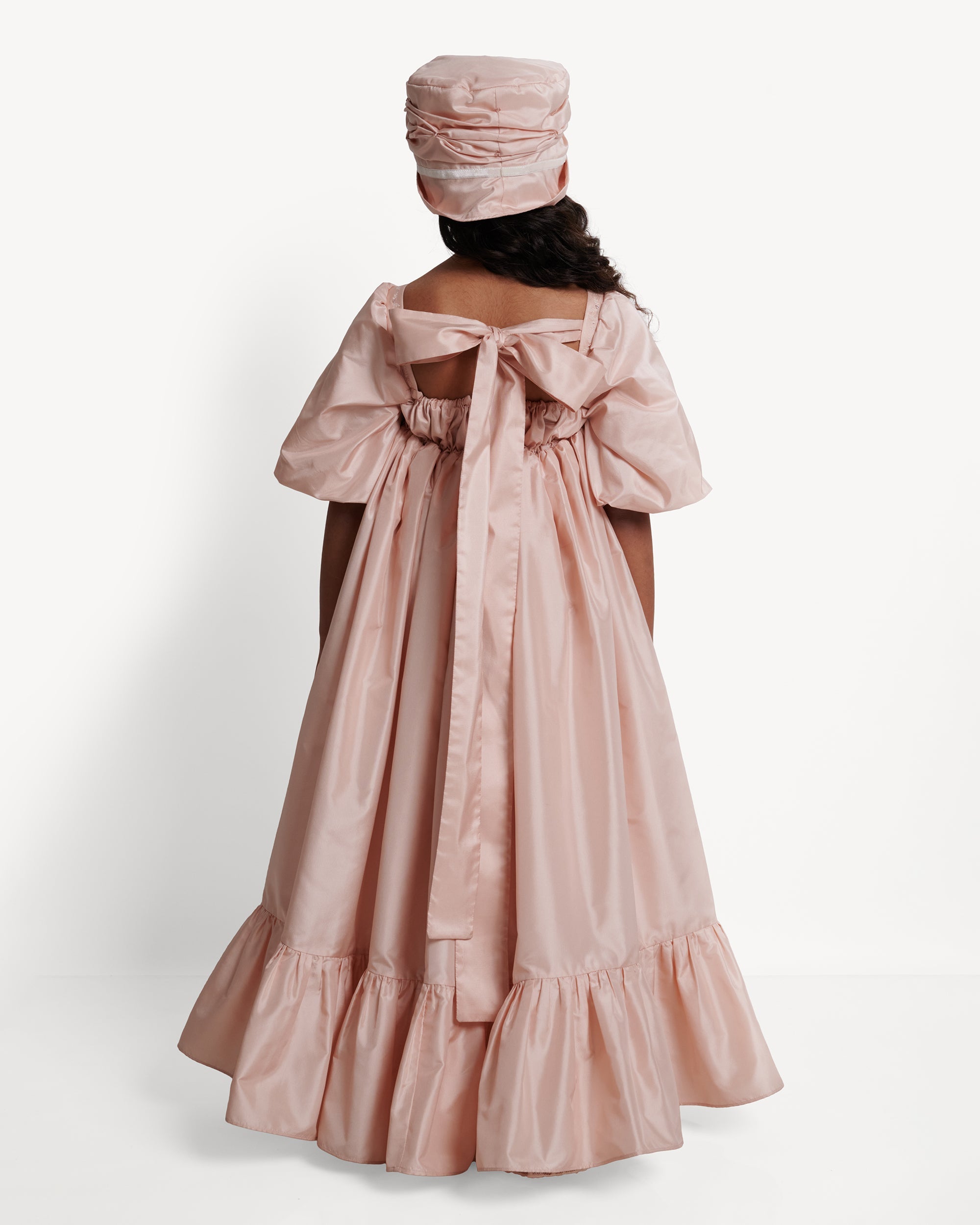 The Puff Dress in Peach Bisque