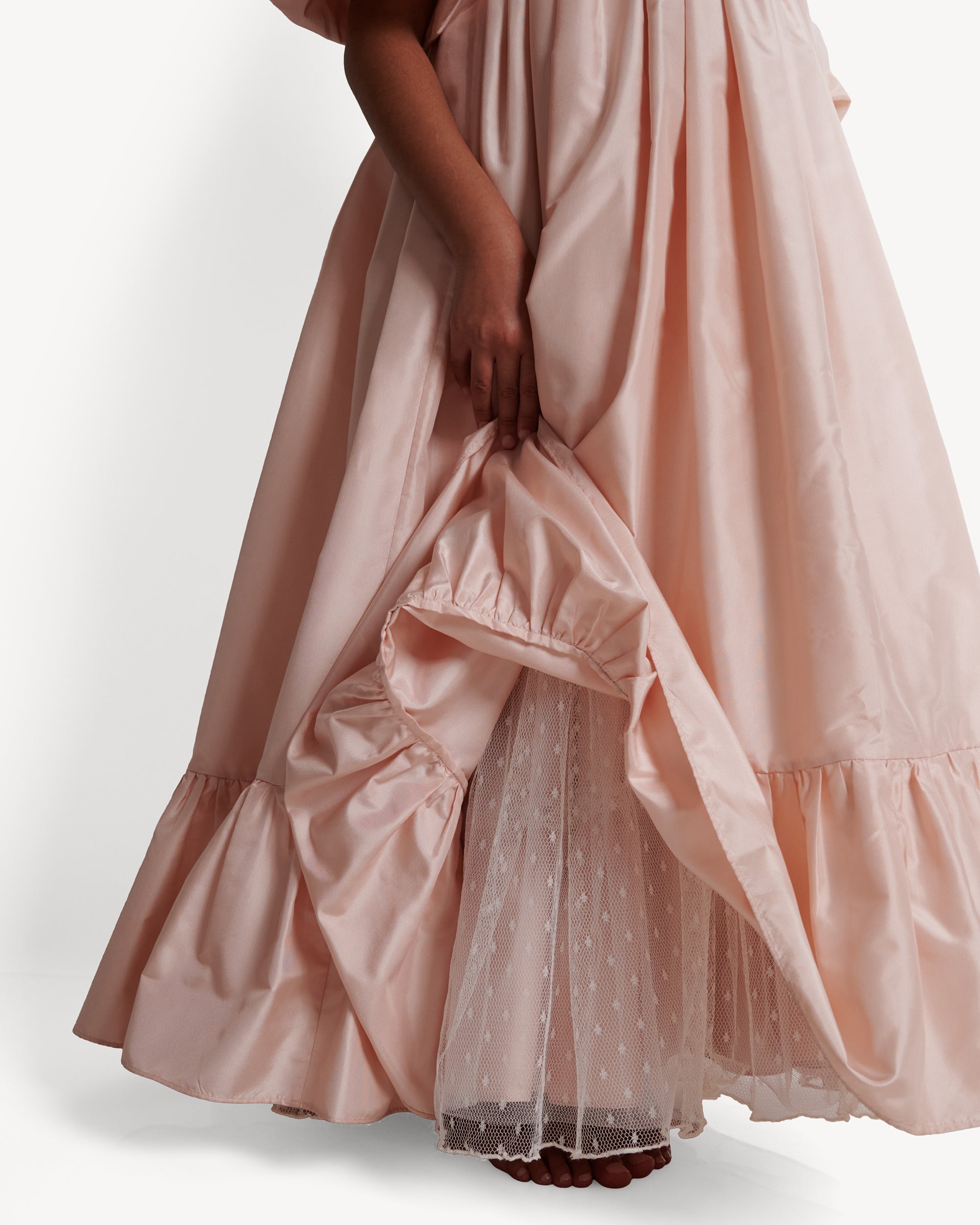 The Puff Dress in Peach Bisque