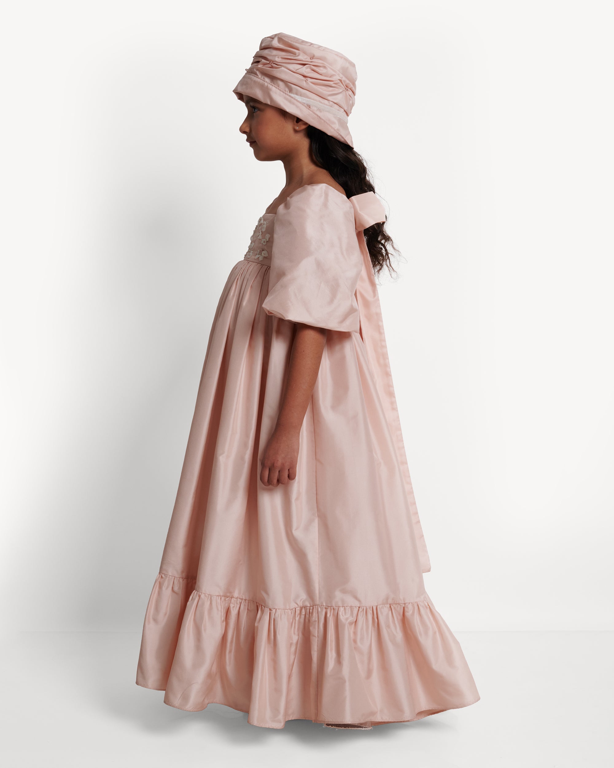 The Puff Dress in Peach Bisque