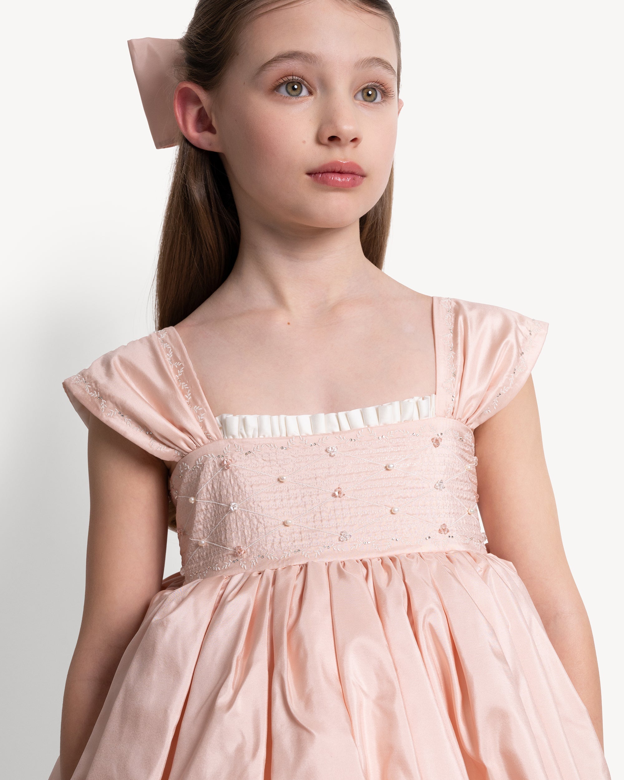 The Tea Dress in Peach Bisque