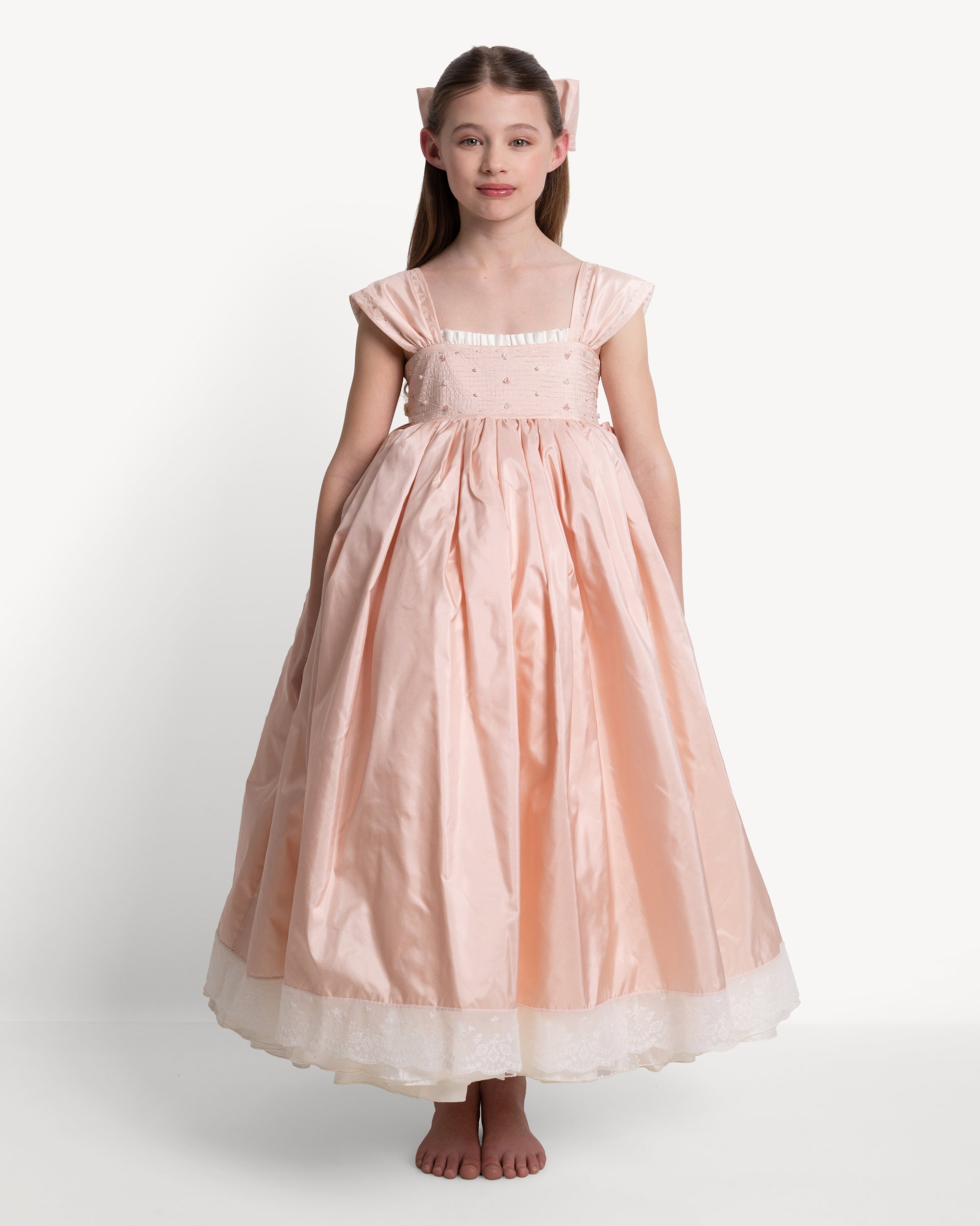The Tea Dress in Peach Bisque