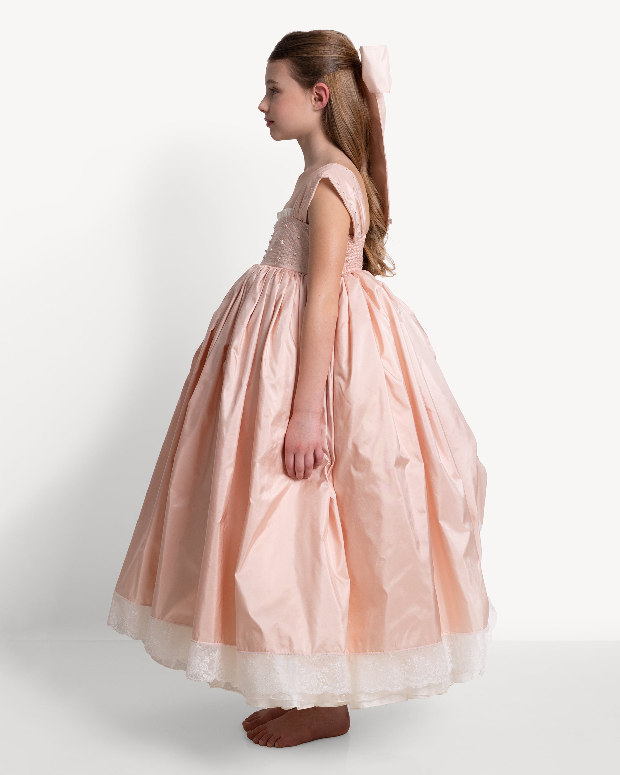 The Tea Dress in Peach Bisque