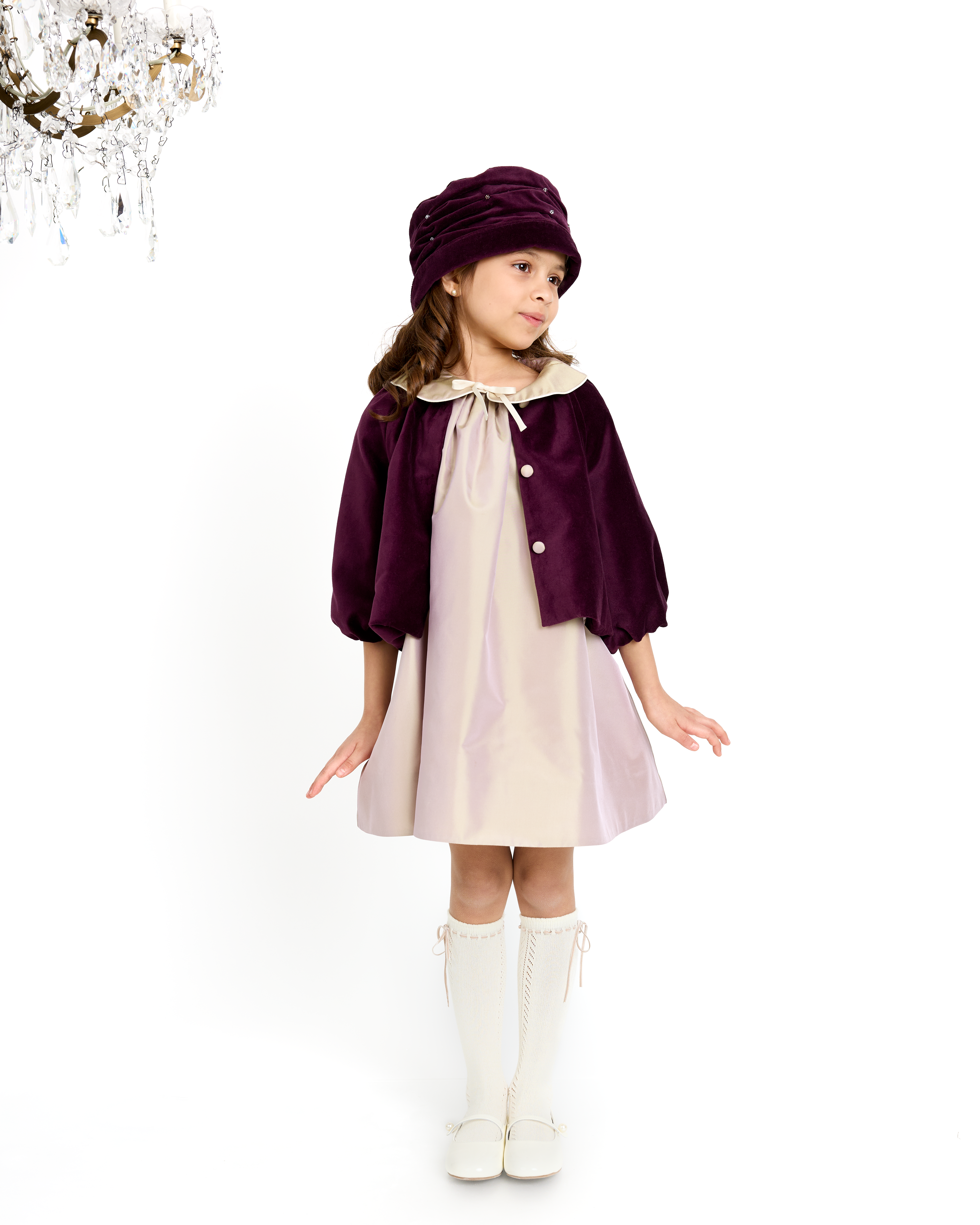 The Elsie Coat in Aubergine