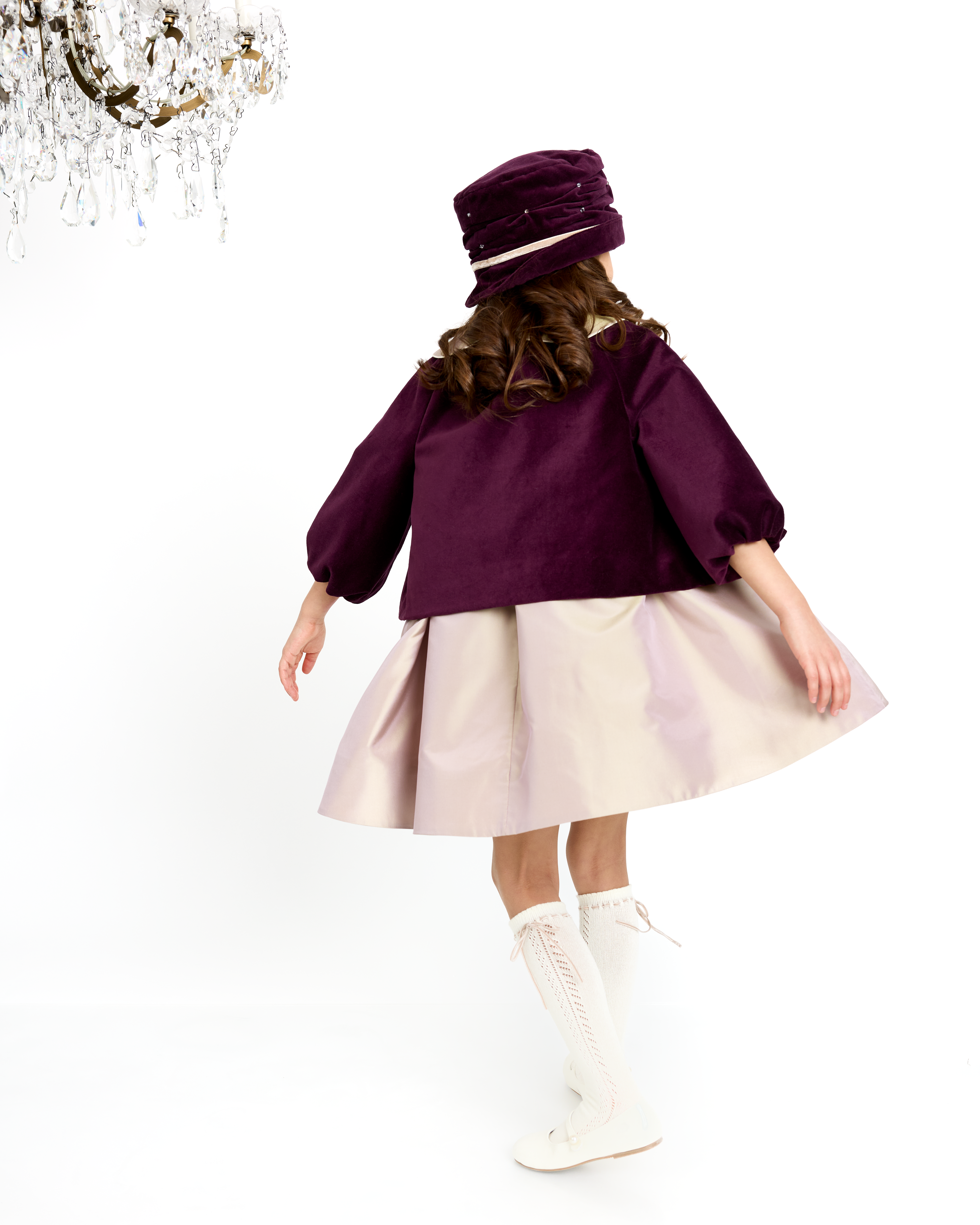 The Elsie Coat in Aubergine