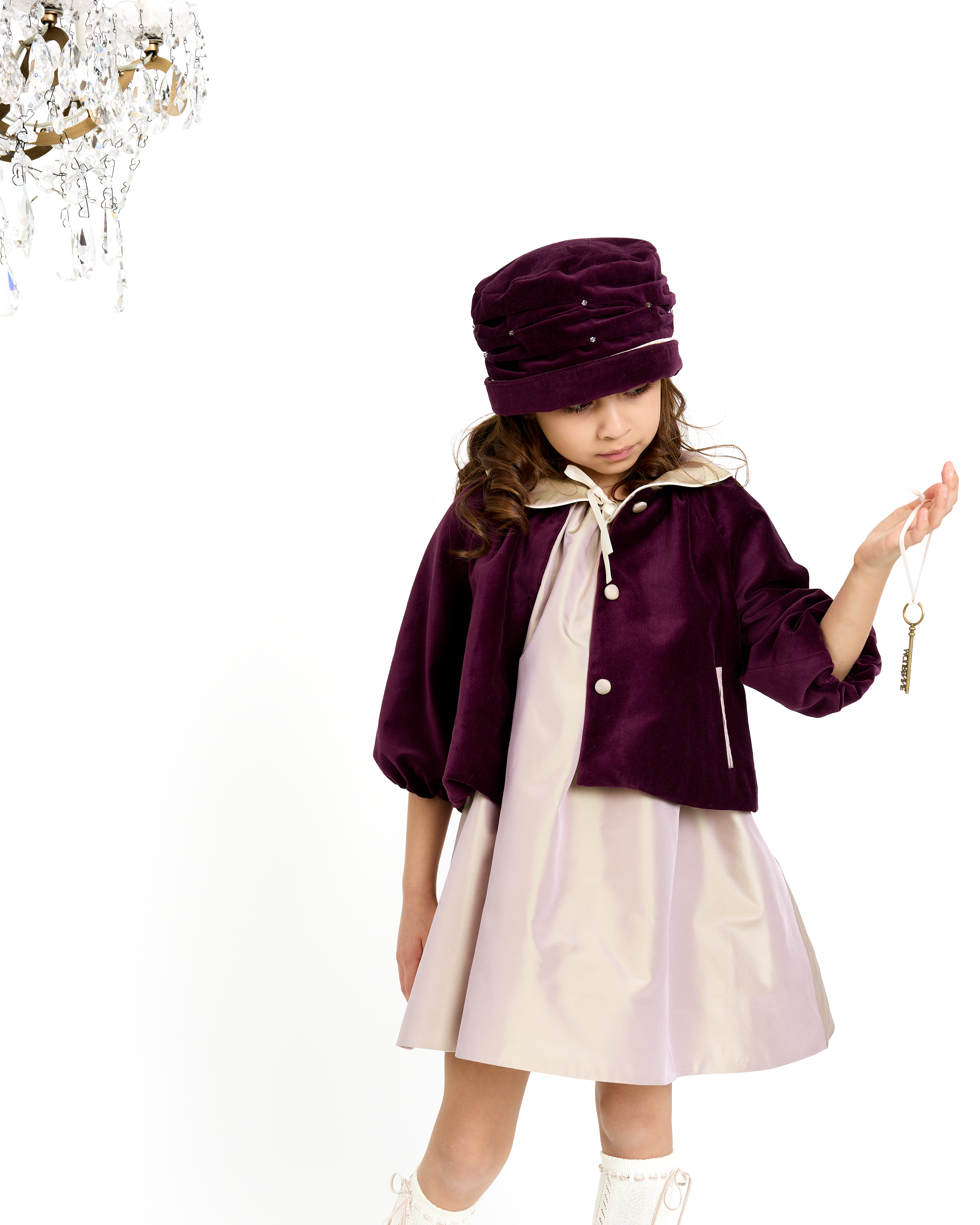 The Elsie Coat in Aubergine