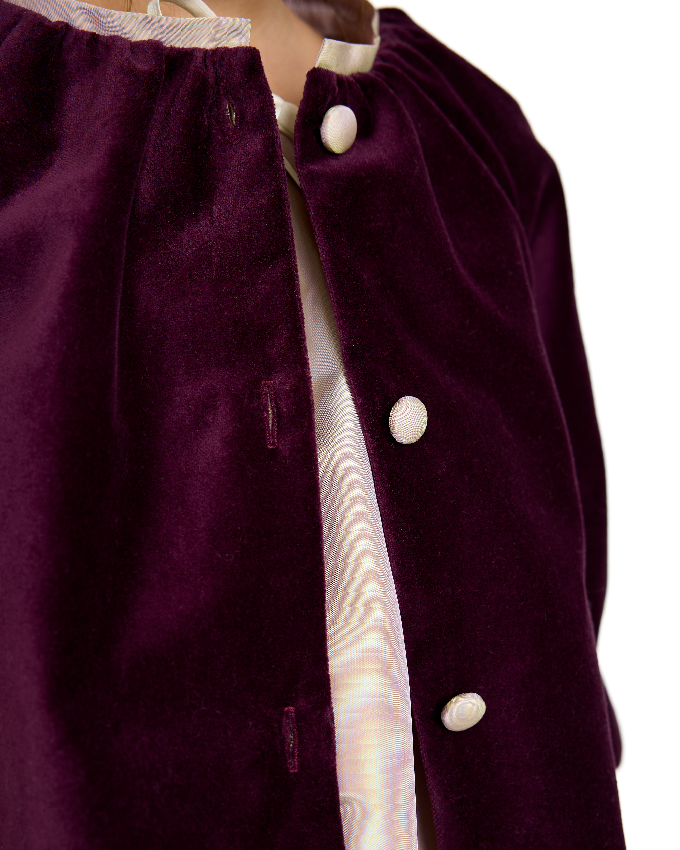 The Elsie Coat in Aubergine