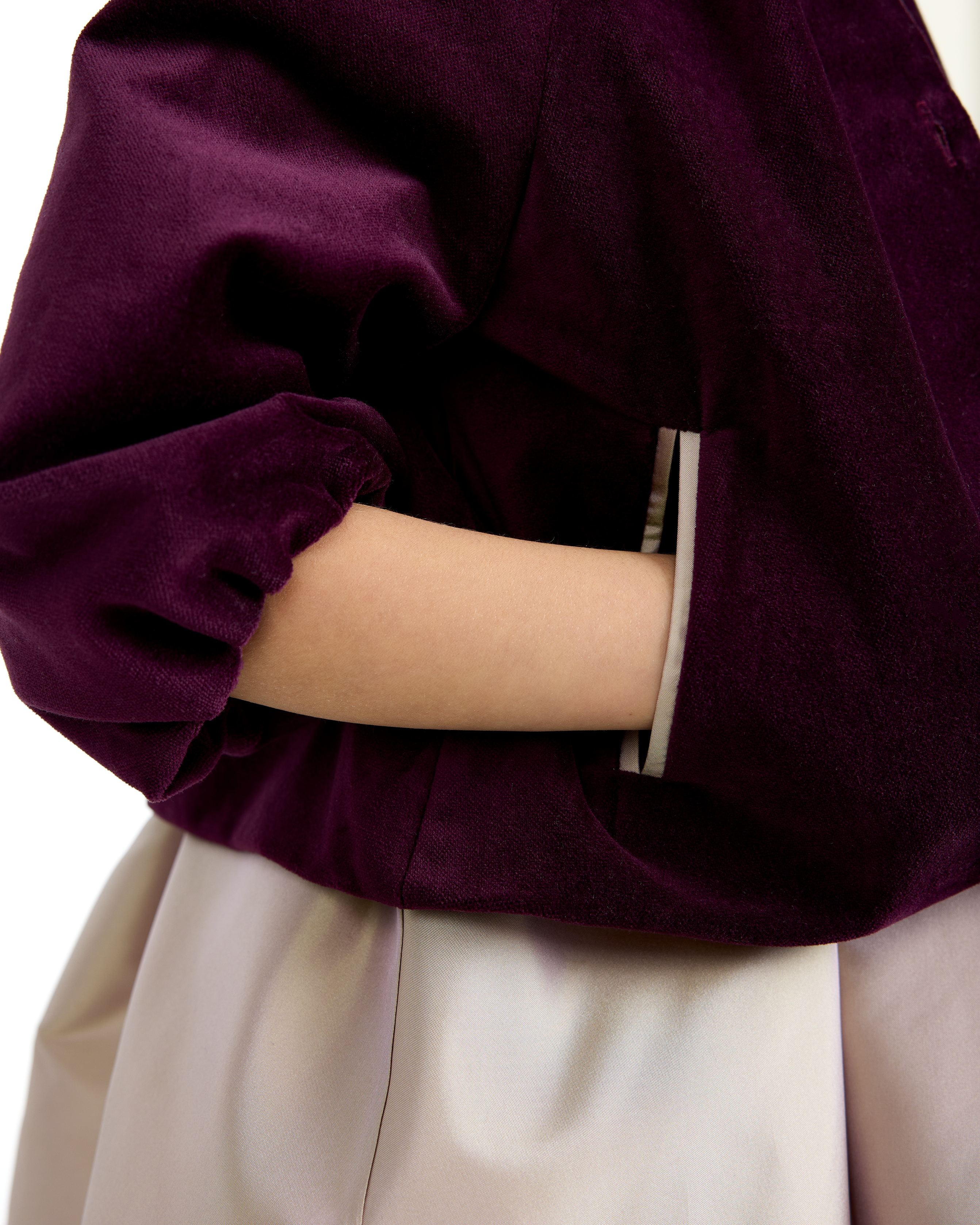 The Elsie Coat in Aubergine