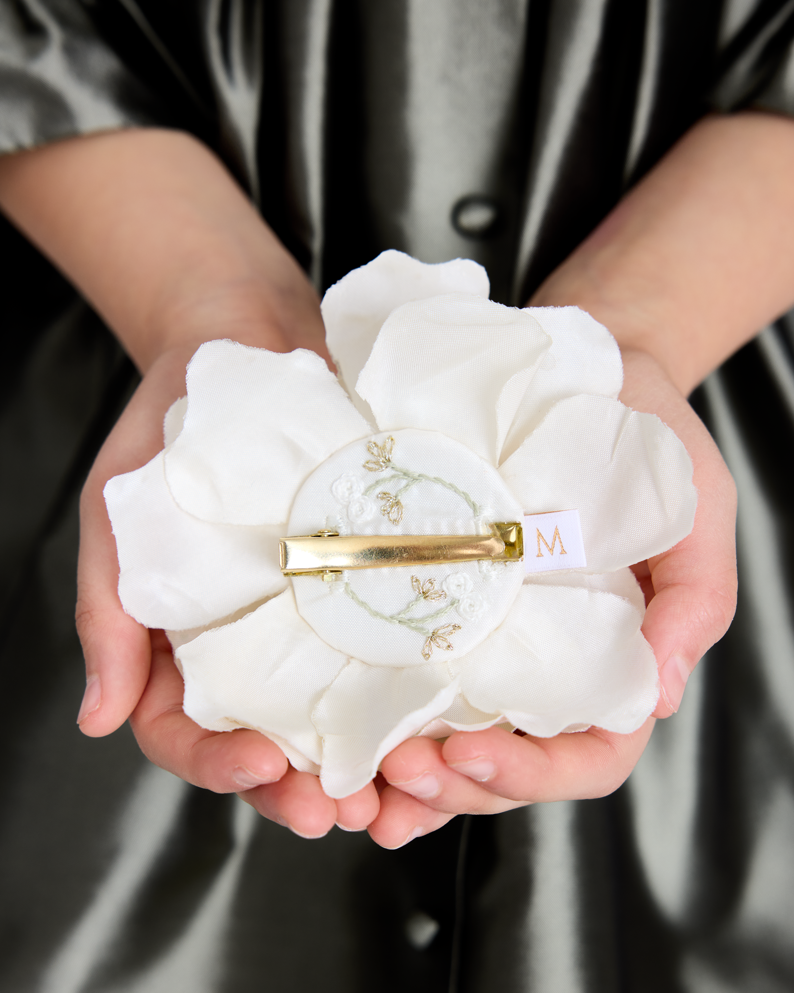 Silk Hair Flower in Pearled Ivory (Copy)