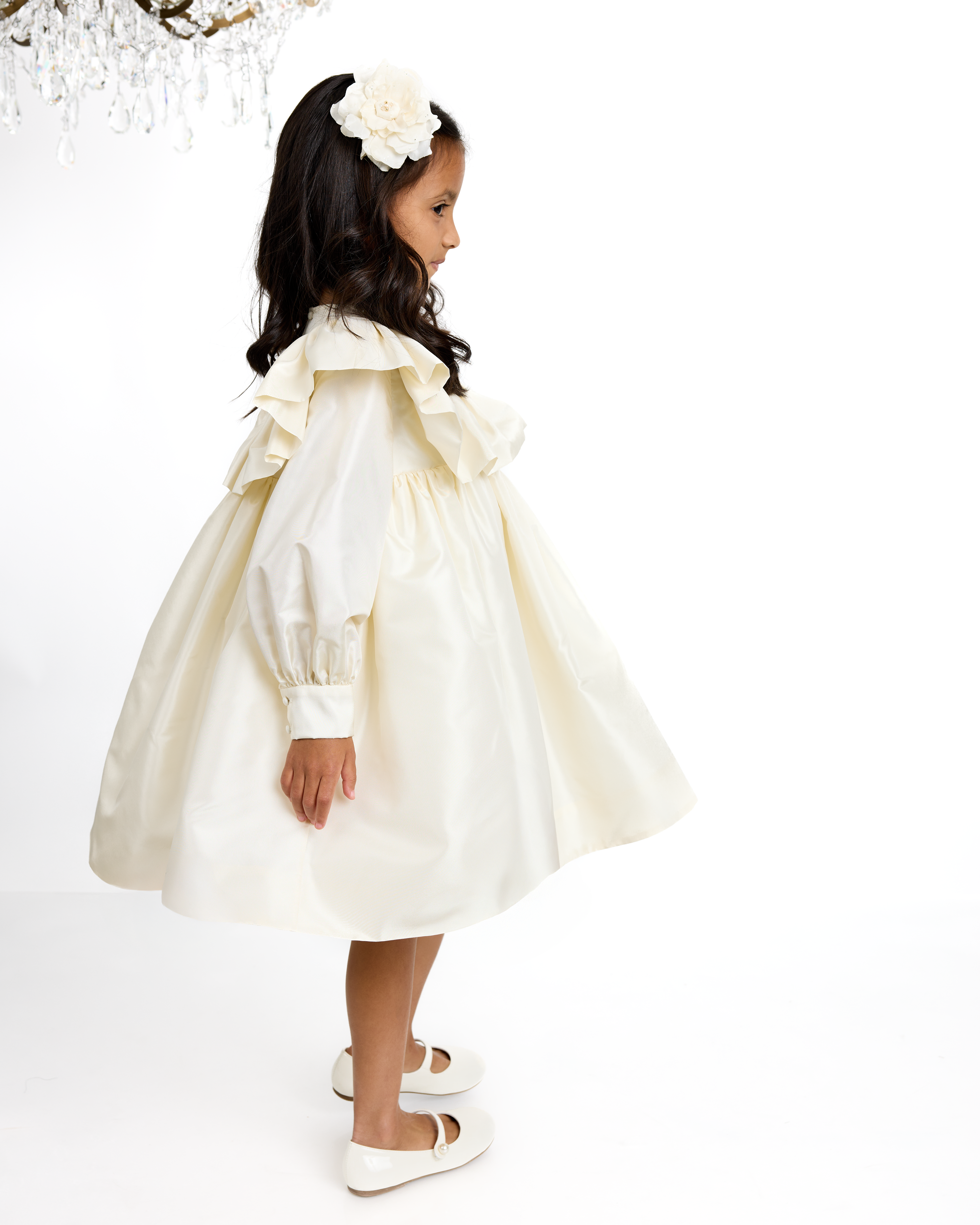 The Lennox Dress In Pearled Ivory