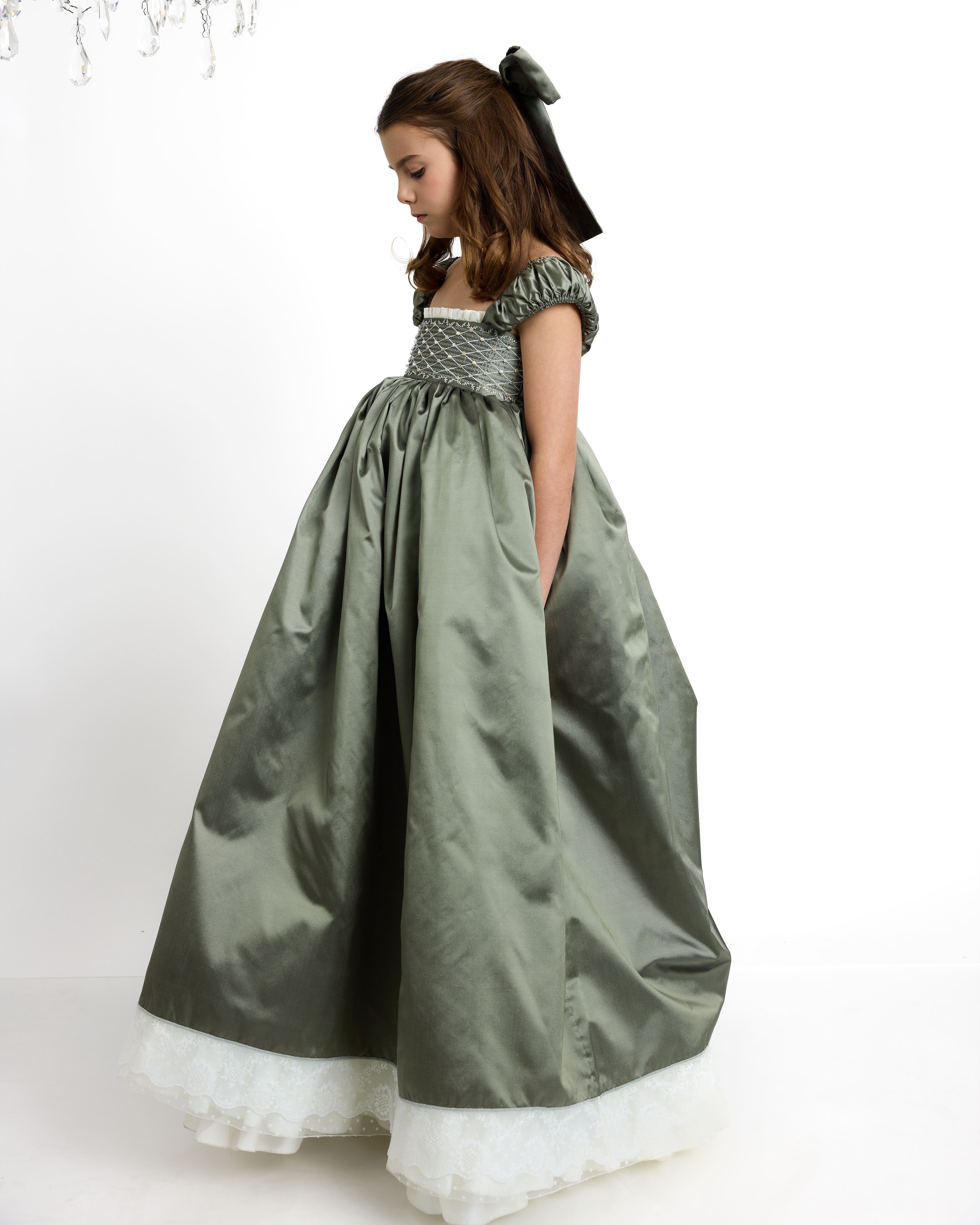 The Princess Dress in Deep Lichen